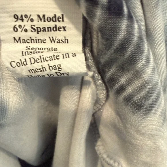 Steel Pony Black and White Tie-Dye Women's Top - Picture 6 of 6